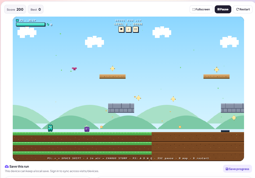 Blip's Grove browser game preview