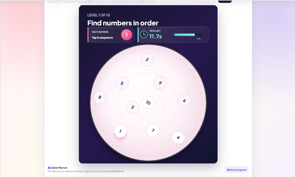 Number Orbit Challenge rotating number game preview